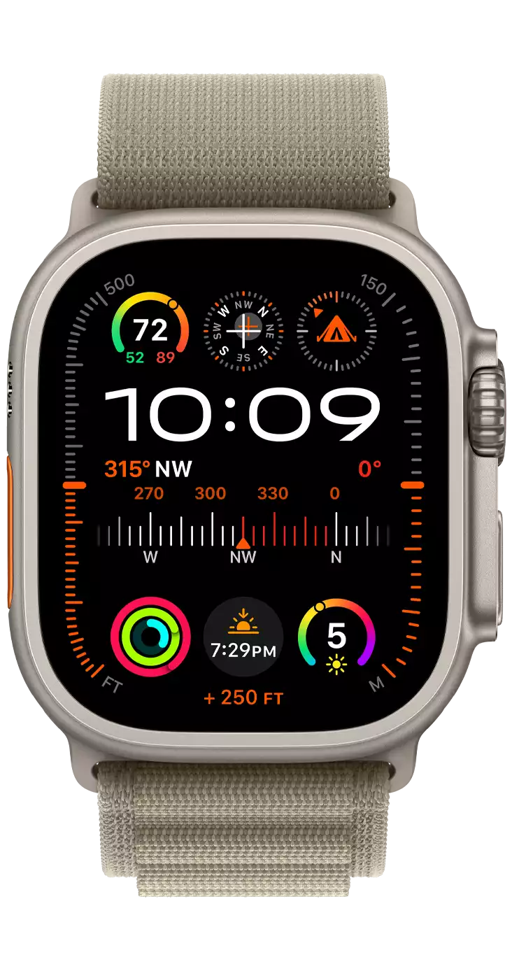 Apple Watch Ultra 2 GPS+Cell 49 mm titanio correa loop alpine verde oliva