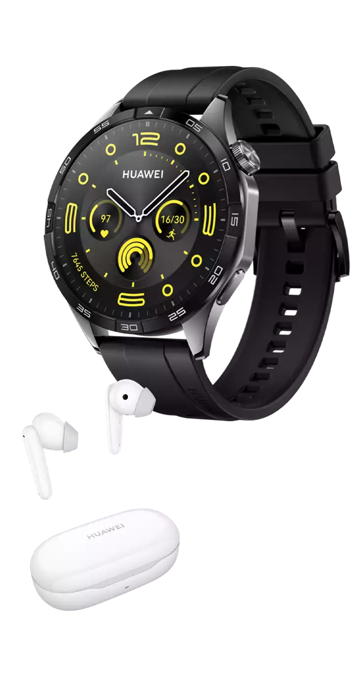 Huawei Watch GT4 46mm + FreeBuds SE blanco
