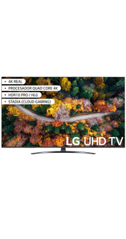 LG televisor 50 Smart TV UP78006LB negro