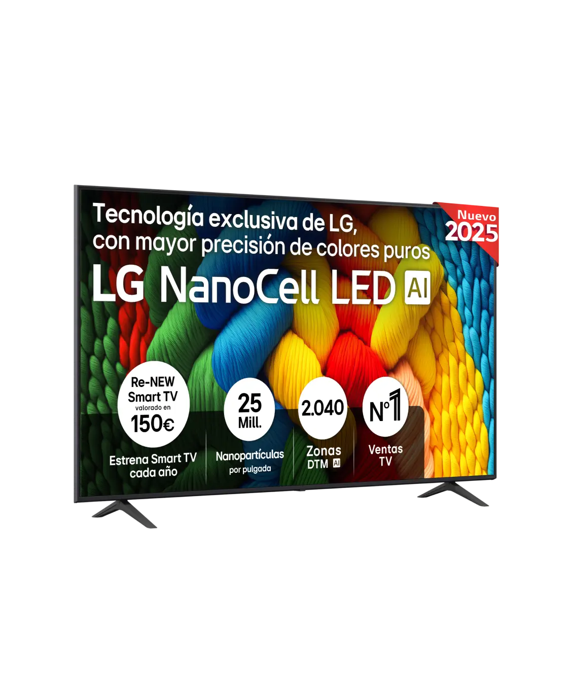LG Televisor 75 Smart TV Nano80 4K