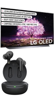 LG SmartTV 55 OLED C16LA negro + TONE Free FP5 negro