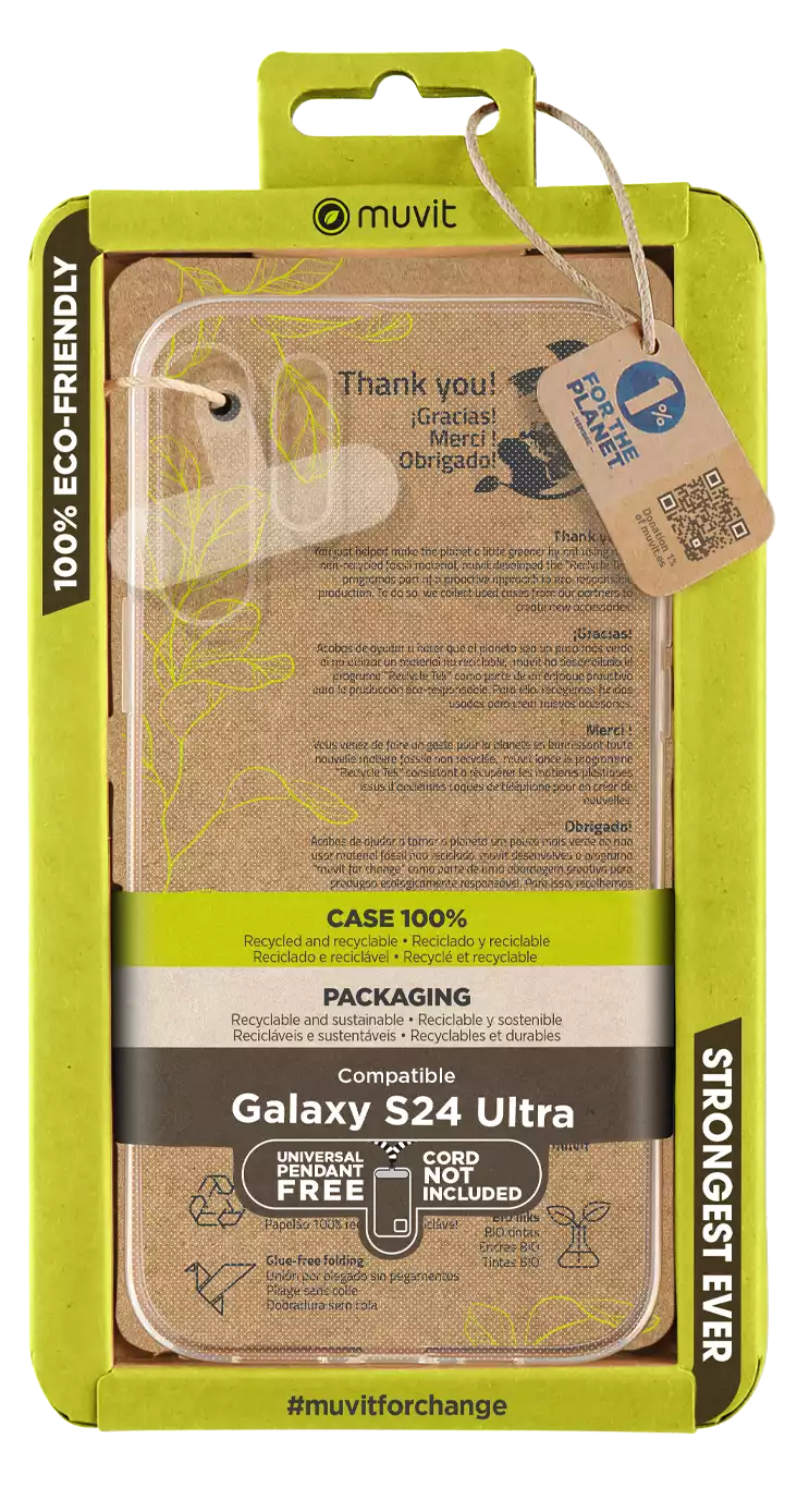 Muvit Muvit Funda recycletek transparente Galaxy S24 Ultra