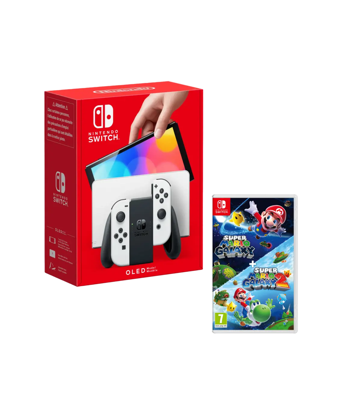 Nintendo Switch OLED + Super Mario Galaxy 1 y 2