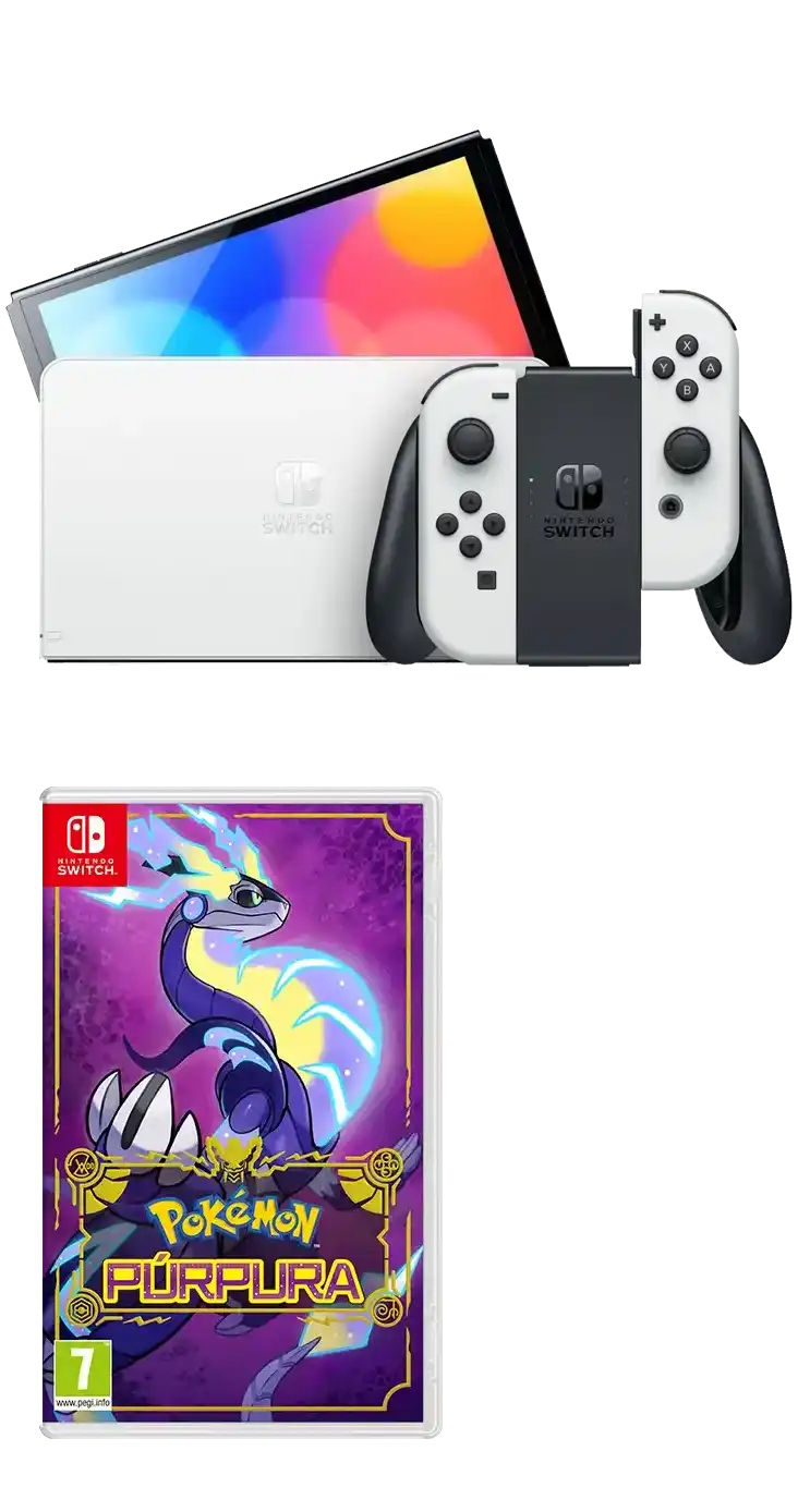 Nintendo Switch OLED + Pokemon Púrpura