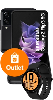 Samsung Galaxy Z Flip3 5G 128GB negro + Watch4 44mm negro outlet