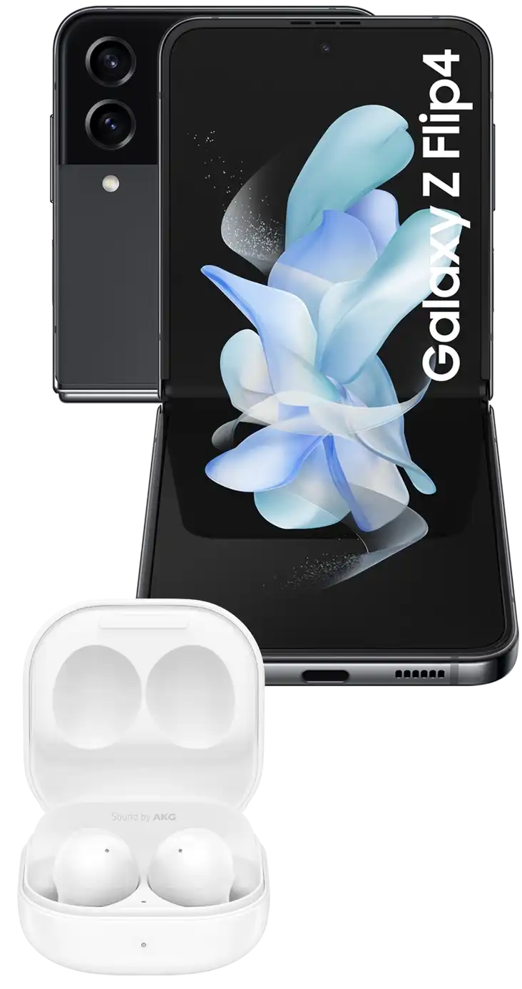 Samsung Galaxy Z Flip4 5G + Galaxy Buds 2 blanco