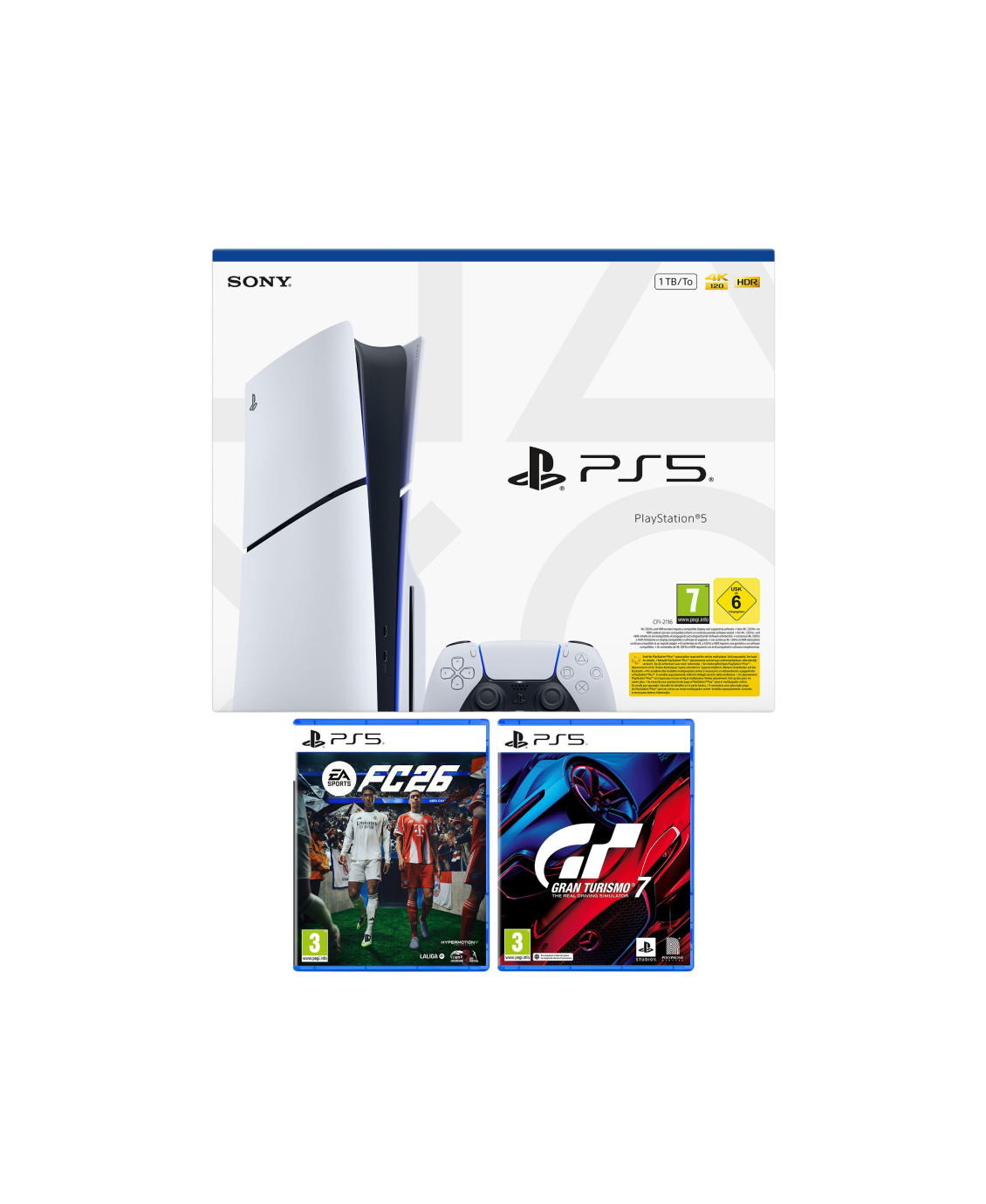 Sony Pack PlayStation 5 con FC 26 y GT7 Sony Pack PlayStation 5 con FC 26 y GT7