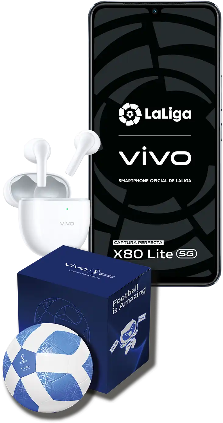 vivo X80 Lite 5G 256GB negro + auriculares TWS Air + balón oficial vivo